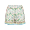 Casablanca Ladies Multicolor Monogram Print Shorts
