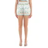 Casablanca Ladies Multicolor Monogram Print Shorts In Multi