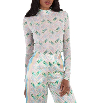 CASABLANCA LADIES MULTICOLOR PING PONG MONOGRAM PRINT TOP