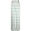 Casablanca Printed Straight Leg Trousers Ping Pong Print