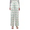 Casablanca Ping Pong Silk Trousers In Gray