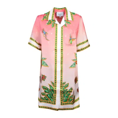CASABLANCA CASABLANCA LADIES PINK JOYAUX D'AFRIQUE SILK SHIRT