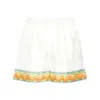 Casablanca Afro Cubism Tennis Club Silk Shorts In White