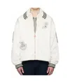 Casablanca Lapel Long Sleeve Casual Jacket In White