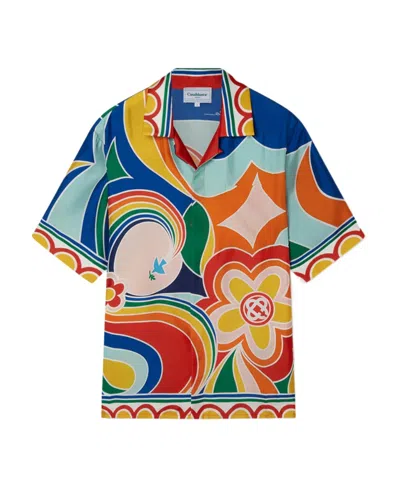 Casablanca Lapel Short-sleeved Shirt In Multi