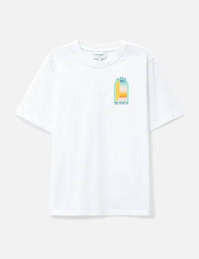 Casablanca L'arc Coloré T-shirt In White