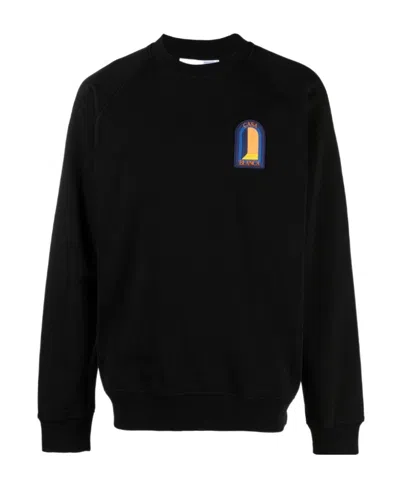 Casablanca L'arche De Nuit Print Sweatshirt In Black