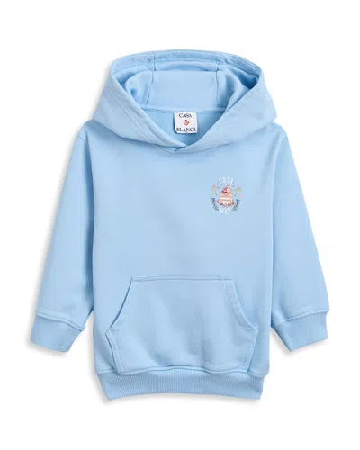 Casablanca Kids' L'arche Hooded Sweatshirt In Blue