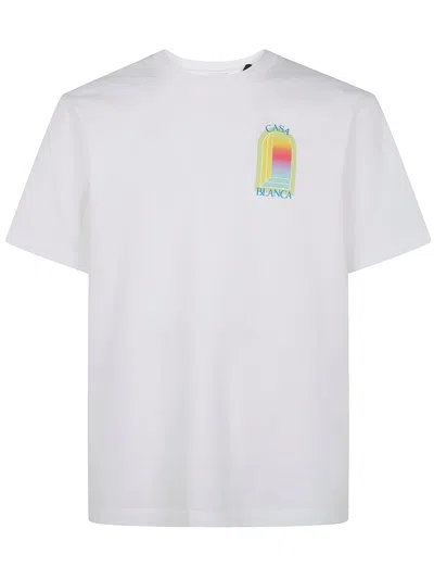 CASABLANCA "L`ARCHE PRINT" CLASSIC T-SHIRT,M.SP26.JTS.001.13 BRIGHT WHITE