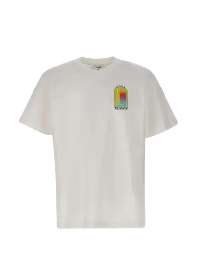 Casablanca L'arche Screen-print T-shirt In White