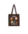 Casablanca Brown Large Crochet Tote In Brown