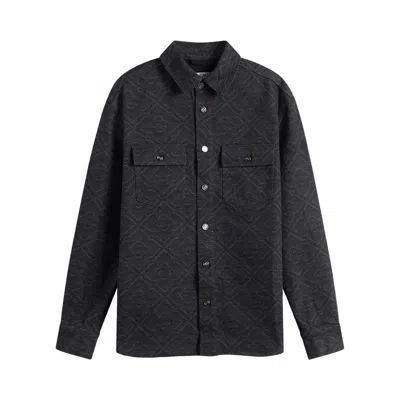Pre-owned Casablanca Laser Monogram Denim Shirt 'black Laser' | Men's Size Xl