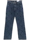 Casablanca Laser Monogram Jeans In Blue