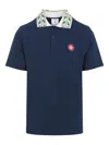 Casablanca Navy Blue Organic Cotton Classic Laurel Polo In Blue