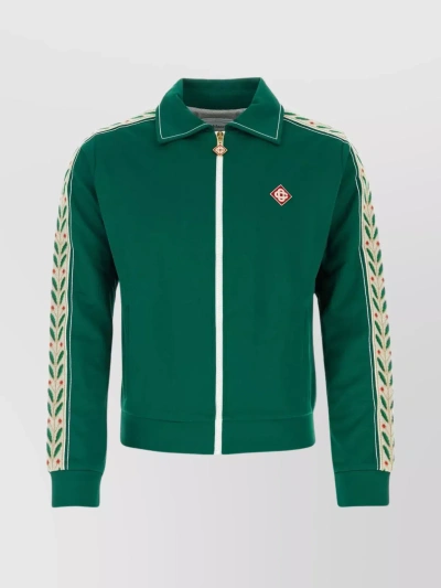 Casablanca Laurel Track Sweatshirt In Verde