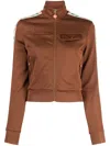 Casablanca Laurel Jacquard-stripe Cotton Bomber Jacket In Brown