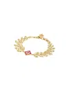 Casablanca Golden Leaves Laurel Bracelet In Gold