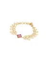 Casablanca Laurel Leaf Bracelet In Gold