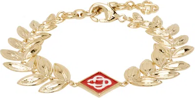 Casablanca Laurel Leaf Bracelet In Multi