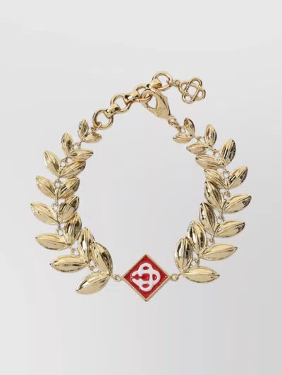Casablanca Laurel Leaf Chain Bracelet In Gold
