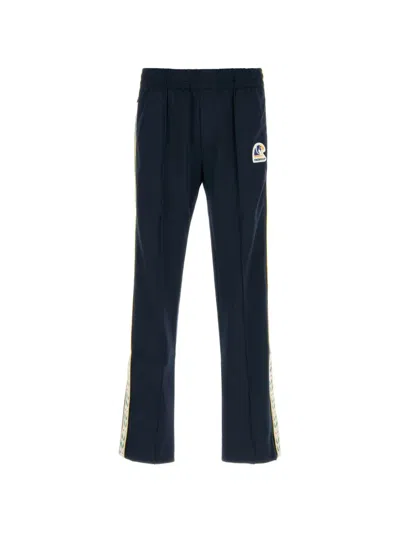 Casablanca Tech Fabric Joggers Side Stripes Back Pocket In Blue