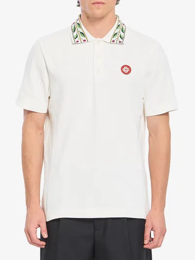 CASABLANCA LAUREL PIQU POLO SHIRT