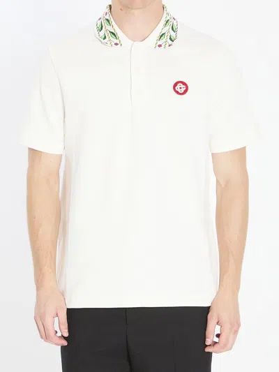 CASABLANCA LAUREL PIQUÉ POLO SHIRT