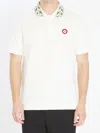 Casablanca Men Shirt With Embroidered Collar In White
