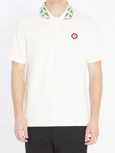 CASABLANCA CASABLANCA LAUREL PIQUÉ POLO SHIRT