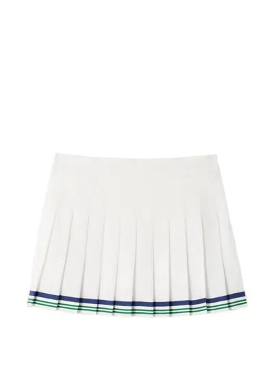 Casablanca Laurel Pleated Mini Skirt In White