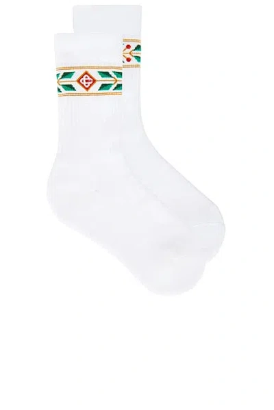 Casablanca Laurel Ribbed Sport Sock In Multi