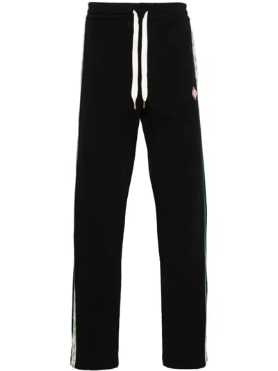 Casablanca Laurel Taped Track Trousers In Black