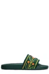 Casablanca Laurel Terry Sliders In Green