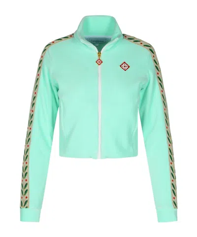 CASABLANCA CASABLANCA LAUREL TRACK ZIPPED SWEATSHIRT
