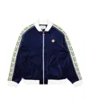 Casablanca Laurel Velour Track Jacket In Black