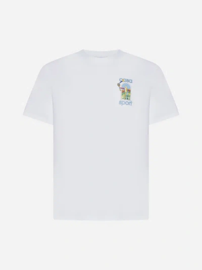 CASABLANCA LE JEU COLORE COTTON T-SHIRT