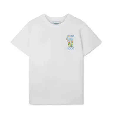 Pre-owned Casablanca Le Jeu Coloure T-shirt - White