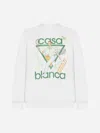Casablanca Man Sweatshirt Cream Size Xl Organic Cotton In White