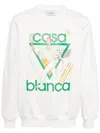 Casablanca Man Sweatshirt Cream Size Xl Organic Cotton In White