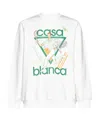 Casablanca Man Sweatshirt Cream Size Xl Organic Cotton In White