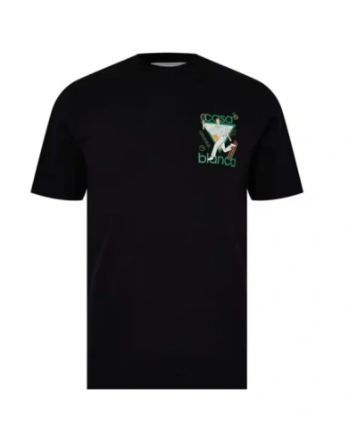 Pre-owned Casablanca Le Jeu Print T-shirt - Black