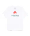 Casablanca White Crewneck T-shirt With Logo On The Front In Green