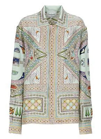 Pre-owned Casablanca Le Labyrinthe Silk Shirt In Multicolor