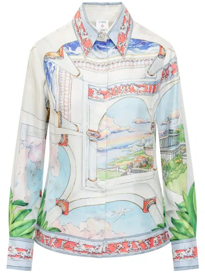 Casablanca Colorful Silk Shirt In Multicolour