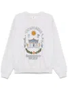 Casablanca Le Temple Du Sport Embroidered Sweatshir In Gray