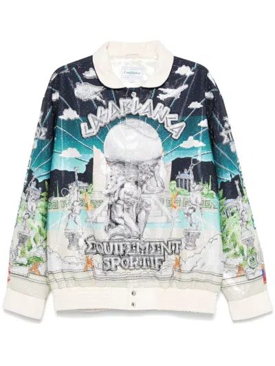 Casablanca Le Temple Du Sport Jacket In Beige