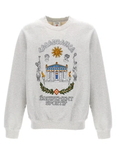 Casablanca 'le Temple Du Sport' Sweatshirt In White