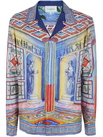 CASABLANCA CASABLANCA LE TEMPLE SATIN SHIRT