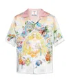 Casablanca Short Sleeve Shirt With Cuban Collar In Multicolor