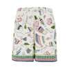 Casablanca Multicolor Pattern Silk Shorts In Multicolor